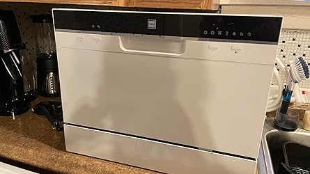 2-RCA RDW3208 Counter Top Dishwasher, 6 Place Settings, Portable, White