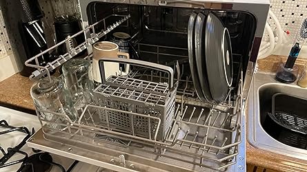 2-RCA RDW3208 Counter Top Dishwasher, 6 Place Settings, Portable, White