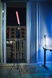 LED Video Light Stick Wand Kit-Photography Lighting with Adjustable Tripod Stand, 9 Color Filters, Gepege 2 Packs 5600K Dimmable Portable Video Studio Lighting for Live Streaming/Portrait/Vlog