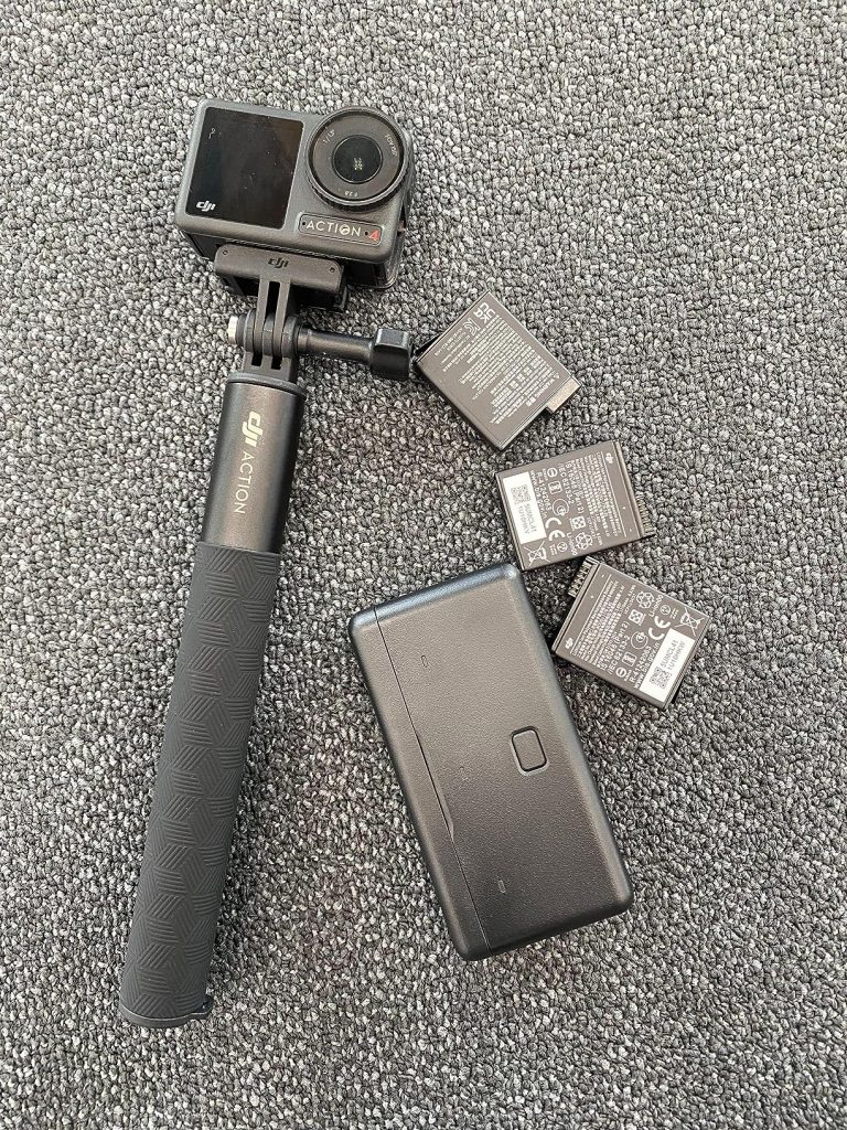 DJI Osmo Action 4 Motorcycling/Mountain Cycling Combo, 4K/120fps Footage with an Immersive 155º FOV, Body Camera with a 1/1.3-Inch Sensor, HorizonSteady, with Wearable Chest Strap Mount