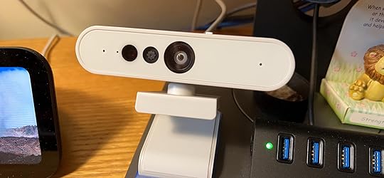 Lenovo HD 1080p Webcam (300 FHD) - Monitor Camera with 95° Wide Angle, 360° Rotation Pan & Tilt, Dual Microphones – Attachable Desktop Cam with Privacy Shutter for Remote Work, Streaming & Gaming