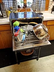 COMFEE’ Countertop Dishwasher, Energy Star Portable Dishwasher, 6 Place Settings & 8 Washing Programs, Speed, Baby-Care, ECO& Glass, Dish Washer for Dorm, RV& Apartment, Black