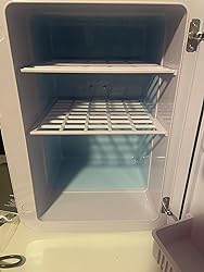 Cooluli 10L Mini Fridge for Bedroom - Car, Office Desk & College Dorm Room 12v Portable Cooler Warmer Food, Drinks, Skincare, Beauty Makeup AC/DC Small Refrigerator with Glass Front, White