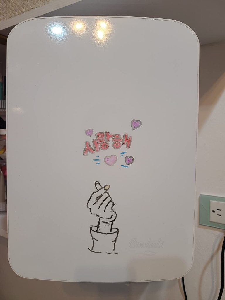 Cooluli Vibe Mini Fridge for Bedroom - With Cool Front Magnetic Whiteboard - 15L Portable Small Refrigerator for Travel, Car & Office Desk - Plug In Cooler & Warmer for Food, Drinks & Skincare (White)