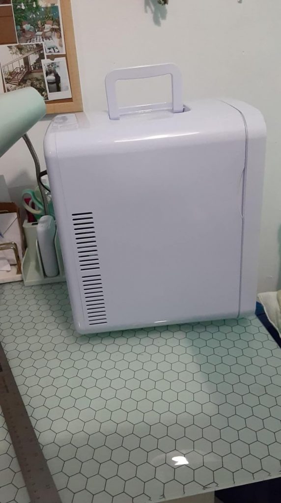 Cooluli Vibe Mini Fridge for Bedroom - With Cool Front Magnetic Whiteboard - 15L Portable Small Refrigerator for Travel, Car & Office Desk - Plug In Cooler & Warmer for Food, Drinks & Skincare (White)