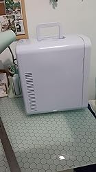 Cooluli Vibe Mini Fridge for Bedroom - With Cool Front Magnetic Whiteboard - 15L Portable Small Refrigerator for Travel, Car & Office Desk - Plug In Cooler & Warmer for Food, Drinks & Skincare (White)