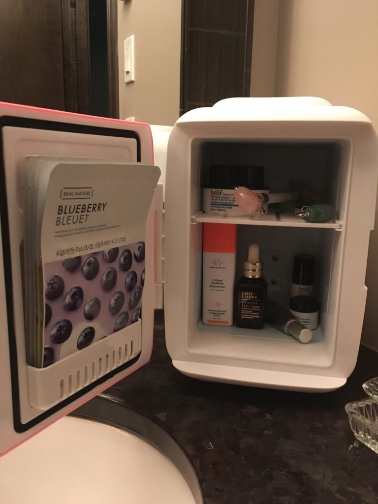 Cooluli Mini Fridge for Bedroom - Car, Office Desk & Dorm Room - Portable 4L/6 Can Electric Plug In Cooler & Warmer for Food, Drinks, Skincare Beauty & Makeup - 12v AC/DC & Exclusive USB Option, Pink
