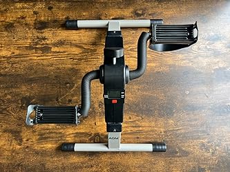 3-Folding Pedal Exerciser, Mini Exercise Bike Under Desk Bike Foot Pedal Exerciser, Foot Hand Cycle Portable Peddler Machine Bicycle Exerciser Arm Leg Exerciser While Sitting