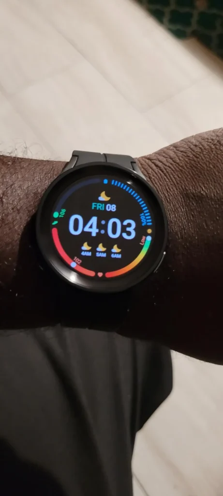 SAMSUNG Galaxy Watch5 Pro Bespoke Edition 45mm Bluetooth Smartwatch, Body, Health, Fitness, Sleep Tracker, Sapphire Crystal Glass, Titanium Frame, US Version, Black Ridge Sport Band, Black