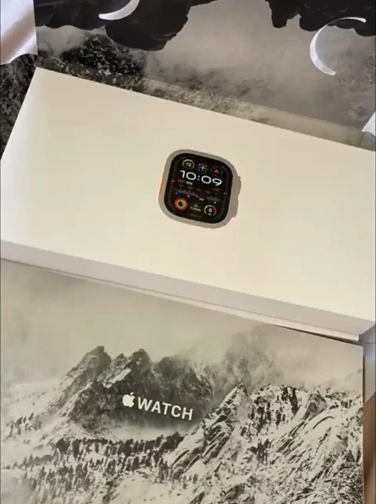 Apple Watch Ultra 2 [GPS + Cellular 49mm] Smartwatch with Rugged Titanium Case & Blue Alpine Loop Medium. Fitness Tracker, Precision GPS, Action Button, Extra-Long Battery Life, Carbon Neutral